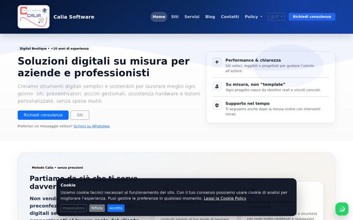 Screenshot of calia-software.com