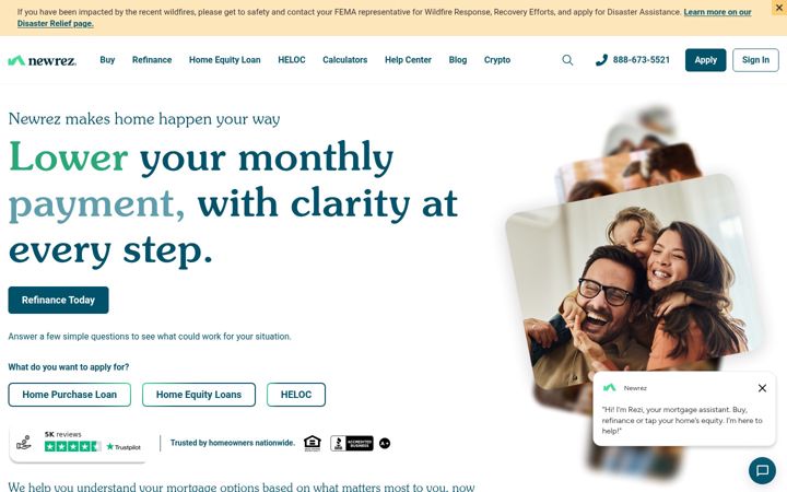 Screenshot of caliberhomeloans.com