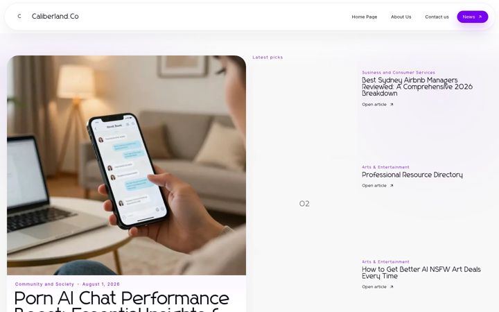 Screenshot of caliberland.co.uk