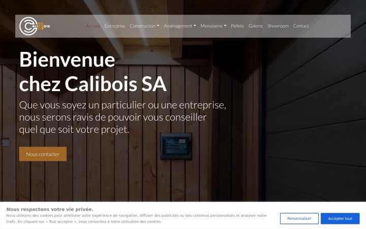 Screenshot of calibois.ch