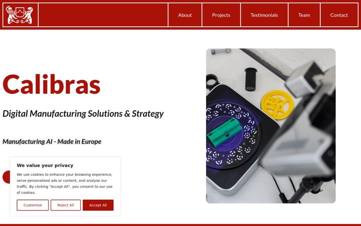 Screenshot of calibras.dk