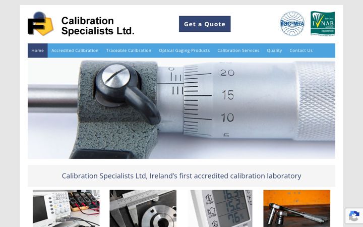Screenshot του calibrationspecialists.ie