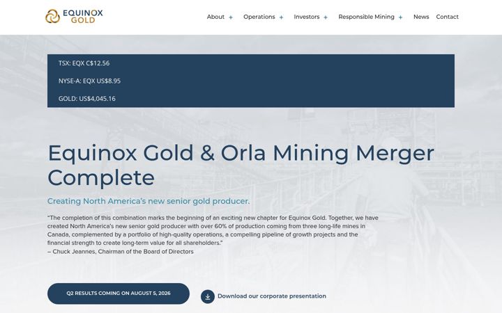 Screenshot of calibremining.com