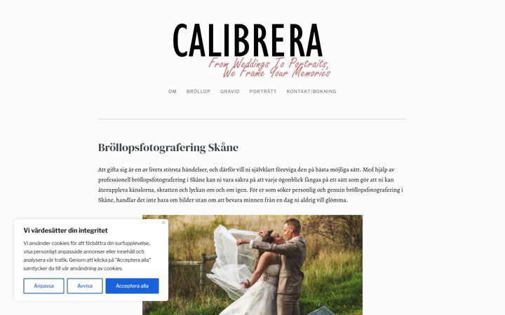 Skjámynd af calibrera.com
