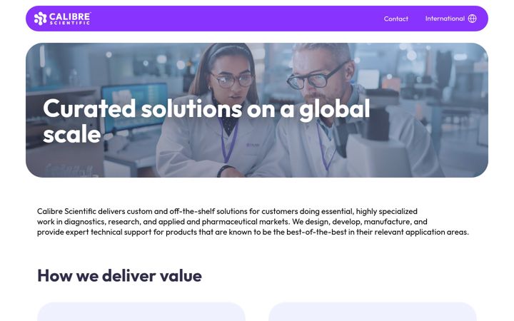 Screenshot of calibrescientific.com