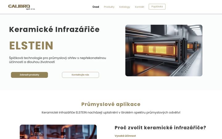 Screenshot stránky calibro.cz