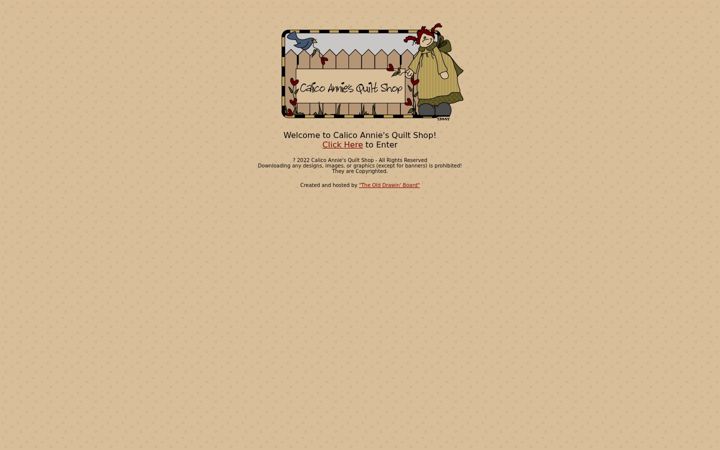 Screenshot of calicoanniesquiltshop.com
