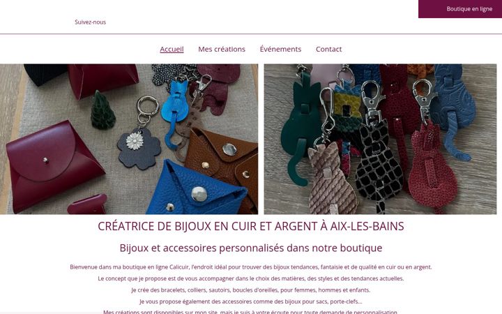 Screenshot of calicuir.fr