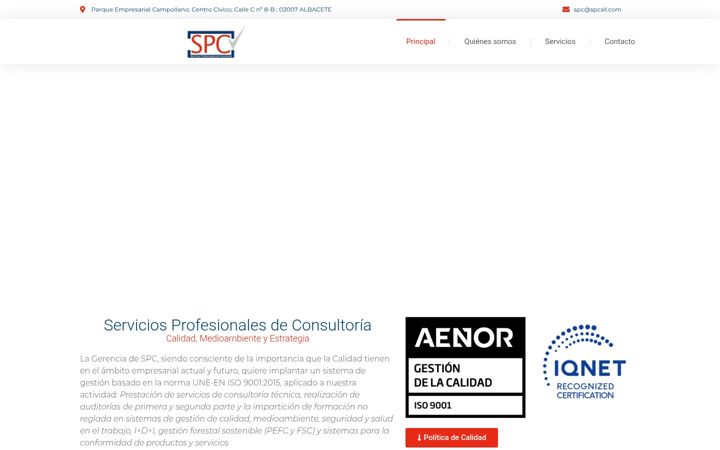 Screenshot of calidadspc.com