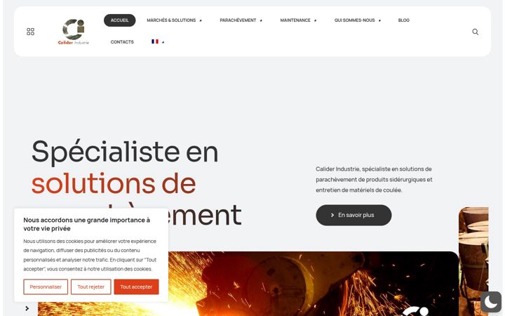 Captura de ecrã de calider-industrie.fr