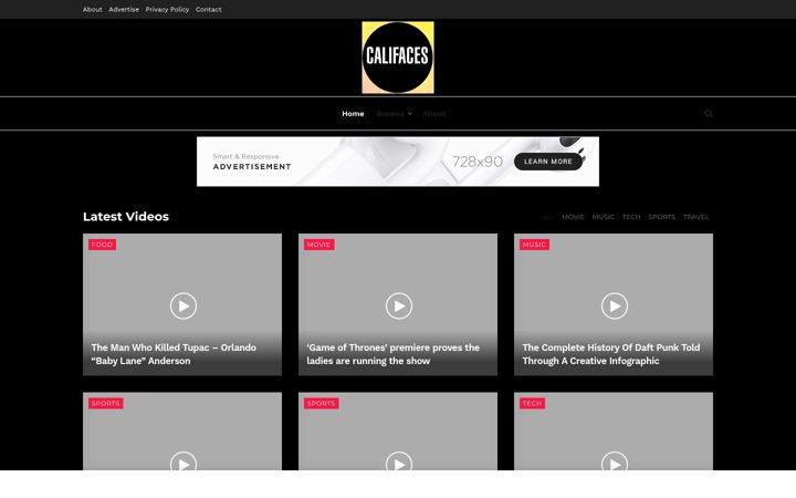 Screenshot of califaces.com