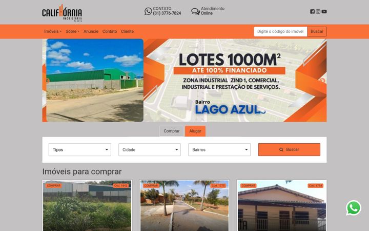 Screenshot of califhorniaempreendimentos.com.br