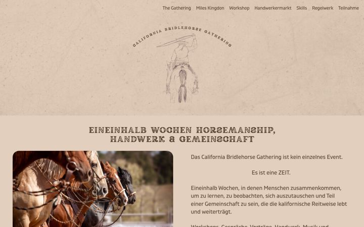 Screenshot of california-bridlehorse-gathering.com