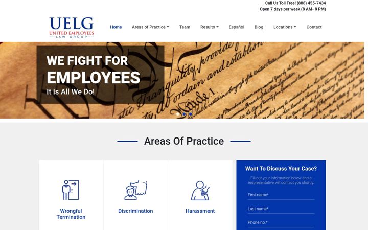 Screenshot of california-labor-law-attorney.com