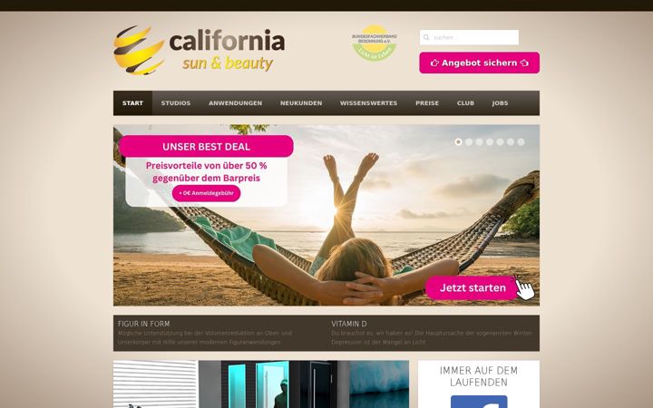Screenshot von california-sun-sonnenstudios.de