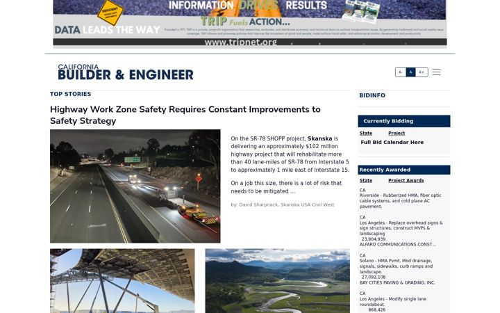 Screenshot of californiabuilder.news