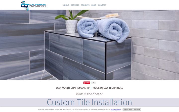 Screenshot of californiacustomtile.com