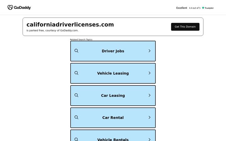 Screenshot of californiadriverlicenses.com