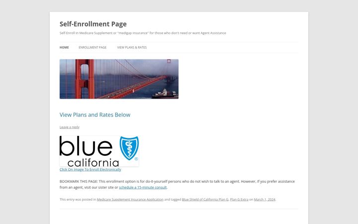 Screenshot of californiaenrollment.com