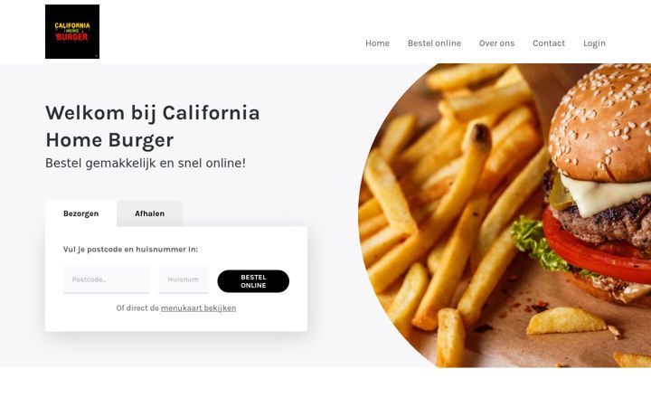 Screenshot of californiahomeburger.nl