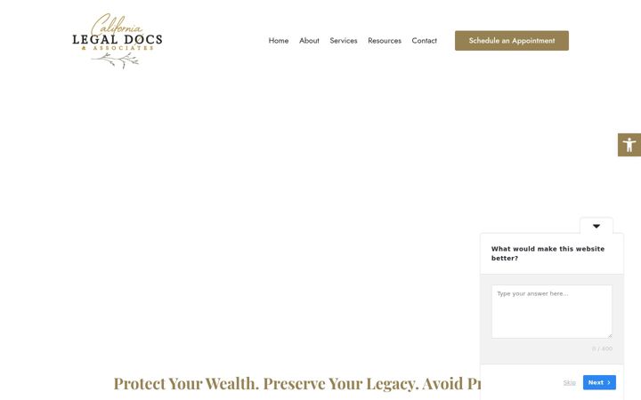 Screenshot of californialegaldocs.com