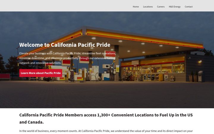 Screenshot of californiapacificpride.com