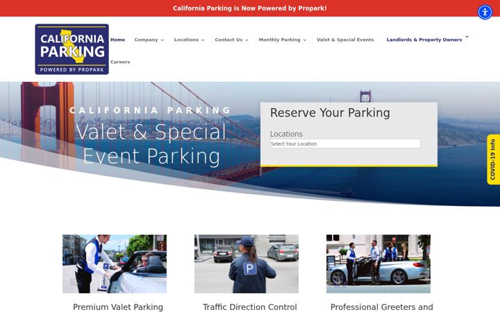 Screenshot of californiaparking.com