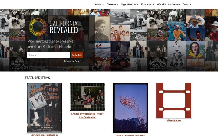 Screenshot of californiarevealed.org