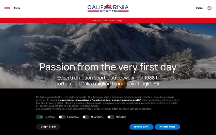 Screenshot of californiasports.it