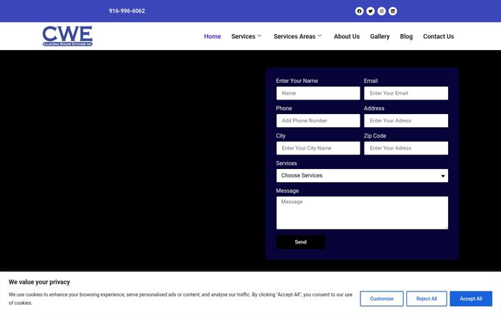 Screenshot of californiawindowexteriorsinc.com