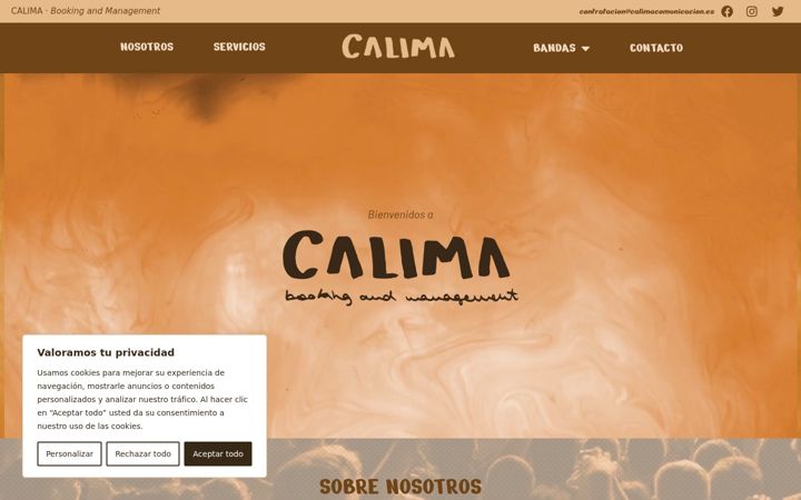 Screenshot of calimacomunicacion.com