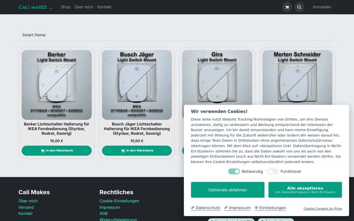 Screenshot of calimakes.com
