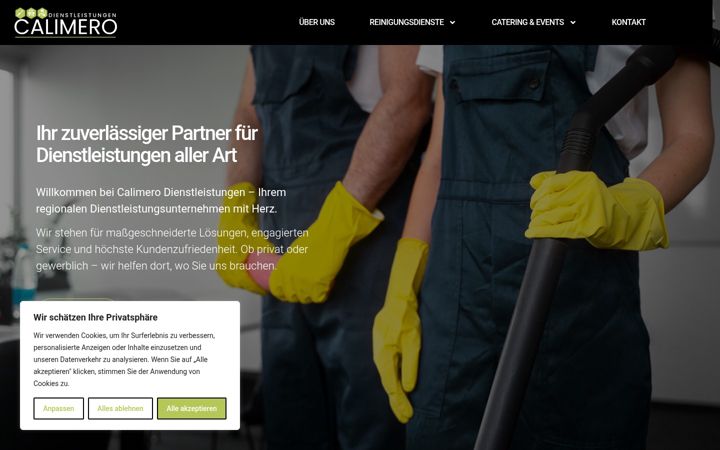 Screenshot ta' calimerodienstleistungen.de