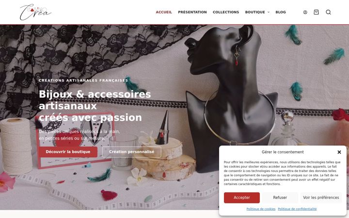 Screenshot of calino-crea.fr