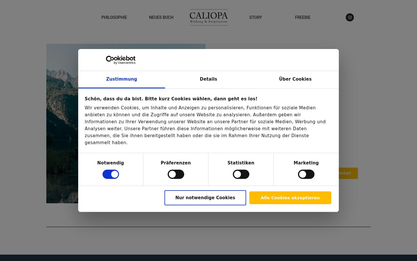 Screenshot tal-banner tal-kunsens muri qabel kwalunkwe interazzjoni