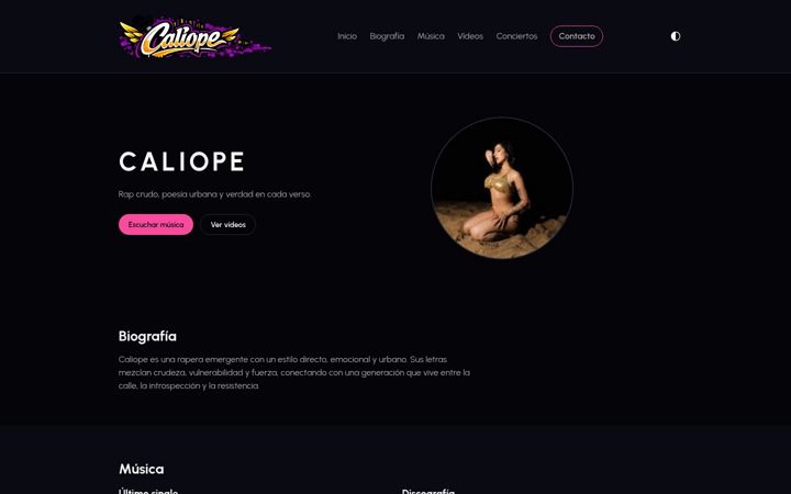 Ekrano kopija caliope.cat