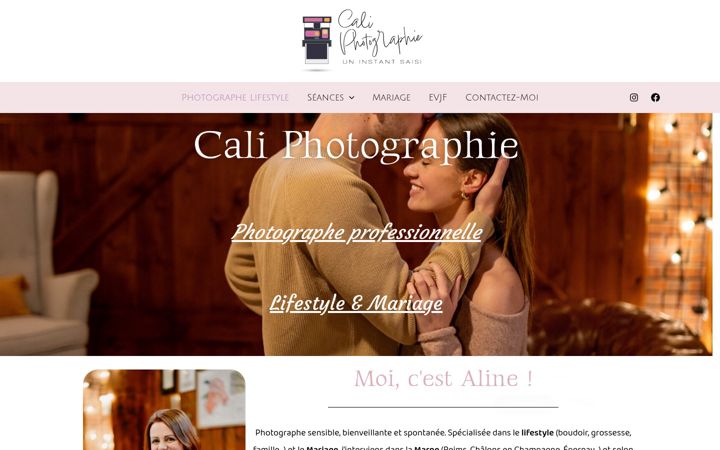 Screenshot of caliphotographie.fr