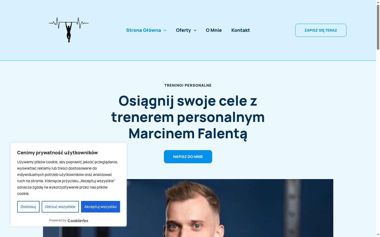 Screenshot tal-banner tal-kunsens muri qabel kwalunkwe interazzjoni