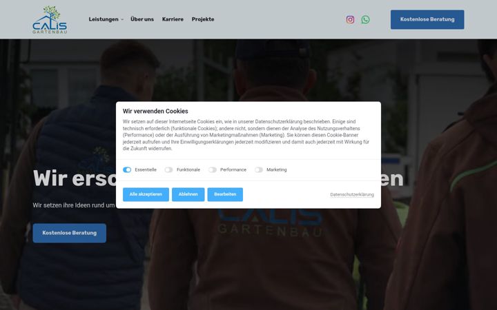 Screenshot of calis-gartenbau.de