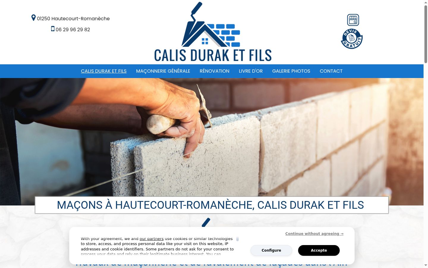 Screenshot tal-banner tal-kunsens muri qabel kwalunkwe interazzjoni