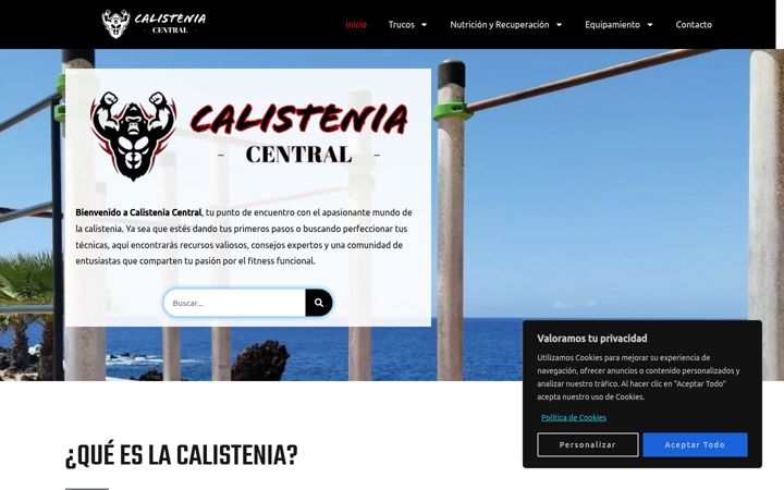 Screenshot of calisteniacentral.com