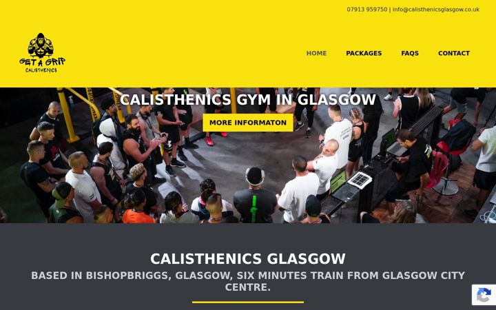 Screenshot of calisthenicsglasgow.co.uk