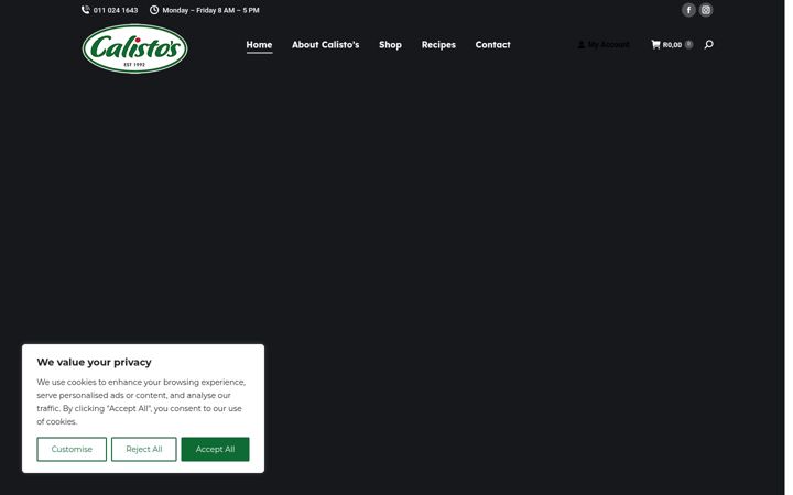 Screenshot of calistosperiperi.com