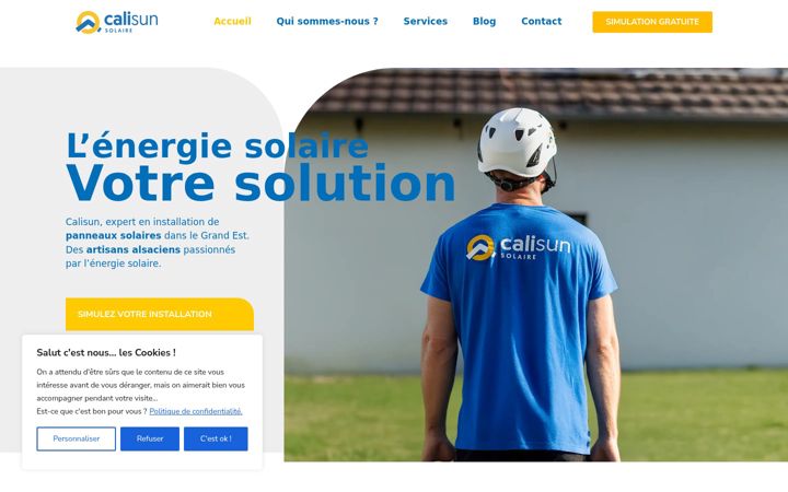 Captura de ecrã de calisun.fr