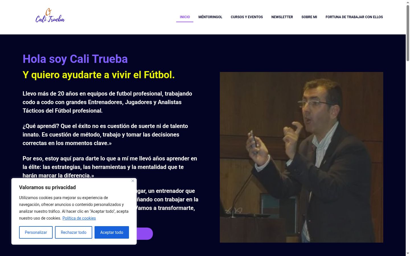 Screenshot tal-banner tal-kunsens muri qabel kwalunkwe interazzjoni