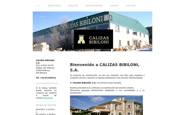 Screenshot of calizasbibiloni.es