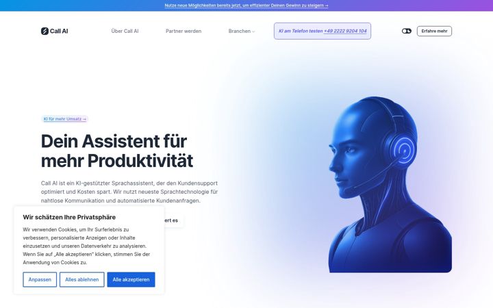 Screenshot of call-ai.io