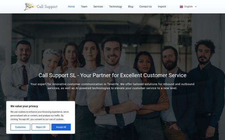 Screenshot of call-support.org