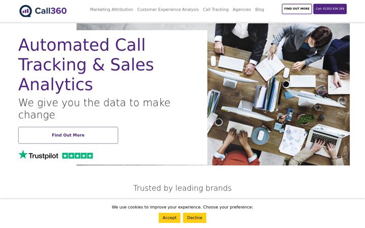 Screenshot of call360.co.uk