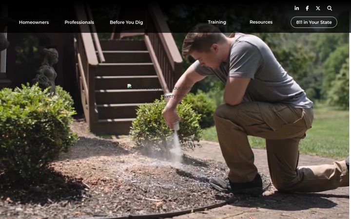 Screenshot of call811.com